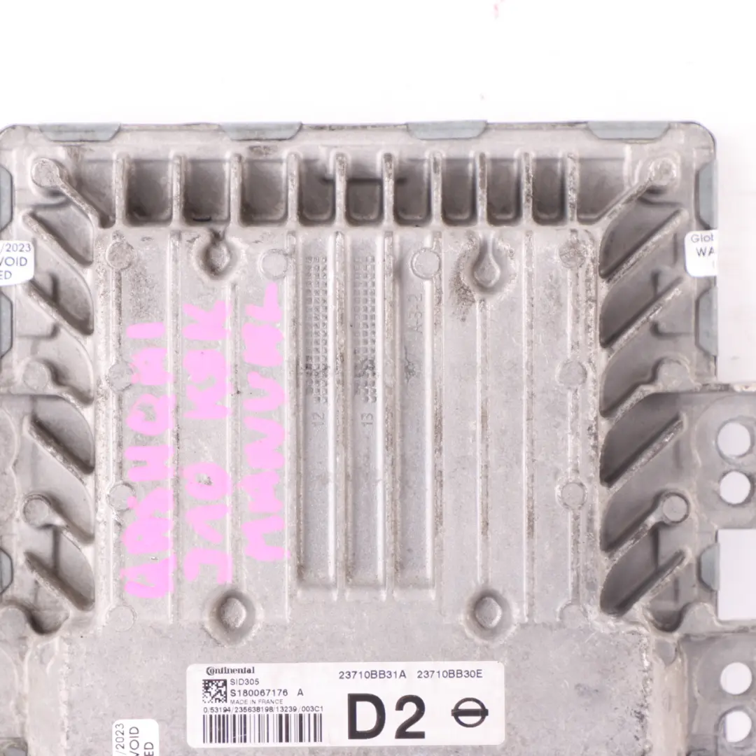 M9R Engine ECU Control Unit Module Manual to Nissan Qashqai with Part number 23710BB31A Nissan Qashqai M9R Engine ECU Control Unit Module Manual - SKU 23710BB31A - Part number 23710BB31A