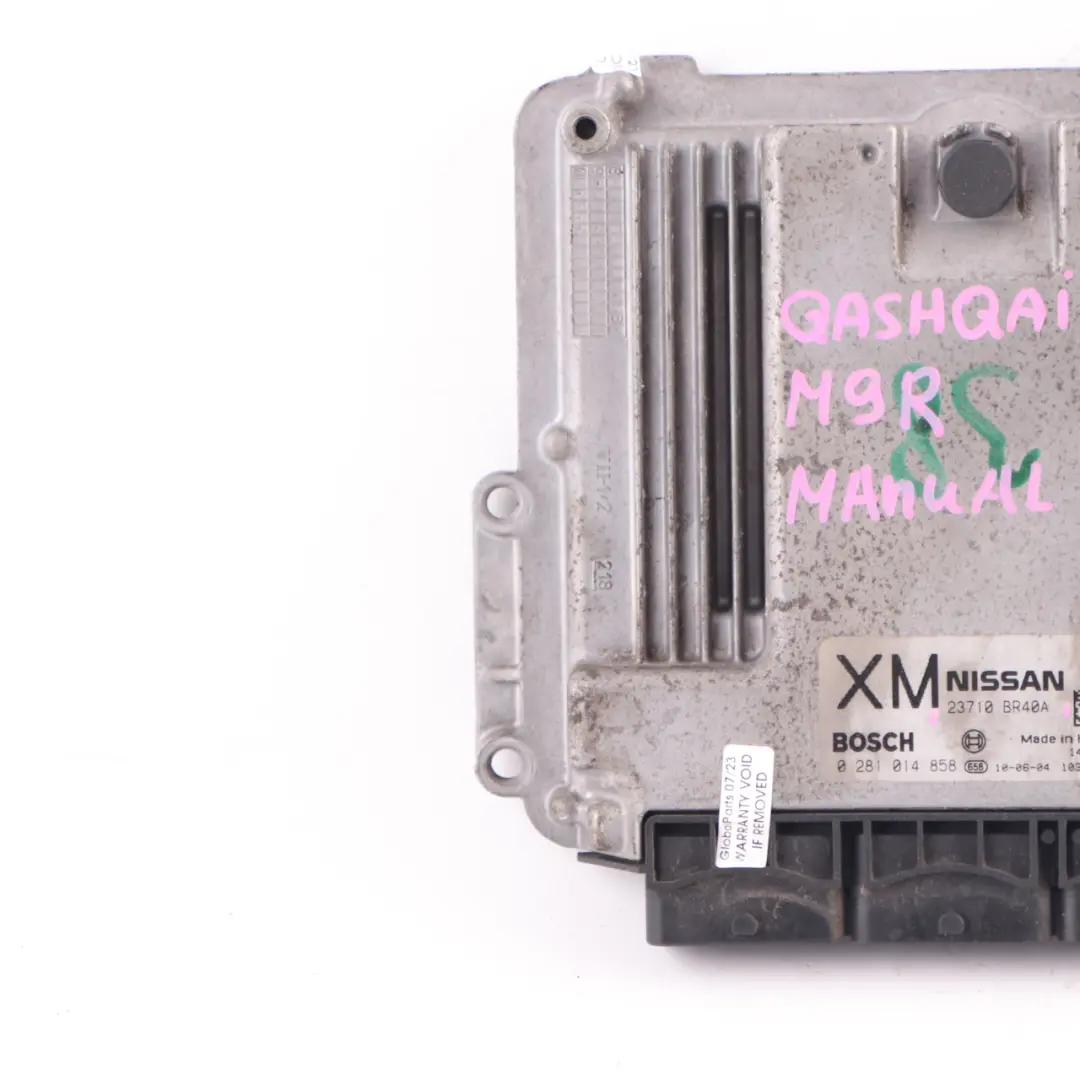 Nissan Quashqai J10 M9R 2.0 DCI Diesel Engine Control Unit ECU Manual - SKU 23710BR40A - Part number 23710BR40A