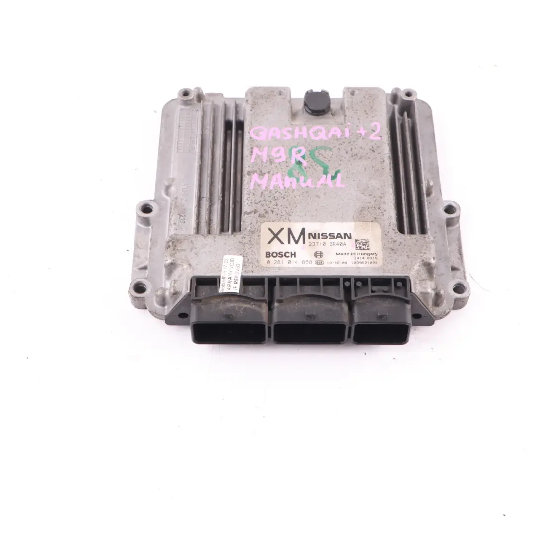 Quashqai J10 M9R 2.0 DCI Diesel Engine Control Unit ECU Manual to Nissan with Part number 23710BR40A Nissan Quashqai J10 M9R 2.0 DCI Diesel Engine Control Unit ECU Manual - SKU 23710BR40A - Part number 23710BR40A
