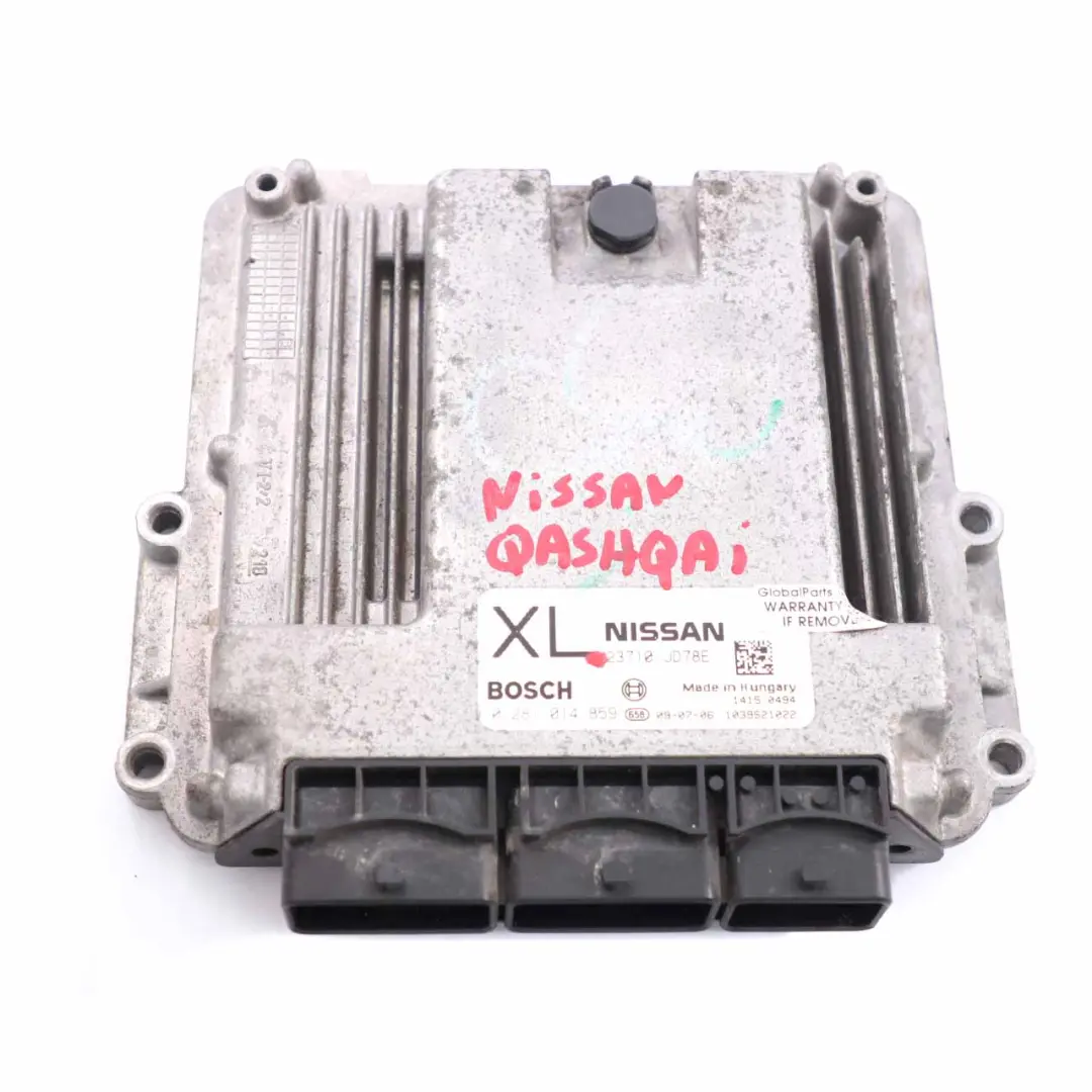Nissan Quashqai M9R Diesel Engine Control ECU Manual Gearbox 23710 JD78E - SKU 23710JD78E - Part number 23710JD78E