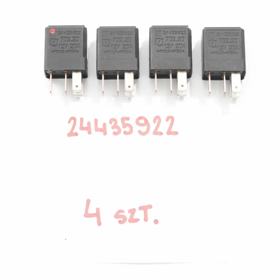 GM Vauxhall Opel Relais 4-Pin Multi Use Glühkerzen einheit Schwarz Set - SKU 24435922 - Teilenummer 24435922
