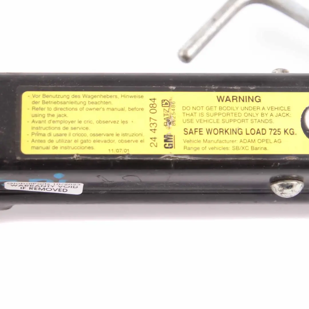 Outil Levage De Roue D'Urgence pour Vauxhall Corsa GM à propos du numéro de pièce 24437084 Vauxhall Corsa GM Outil Levage De Roue D'Urgence - SKU 24437084 - Numéro de pièce 24437084