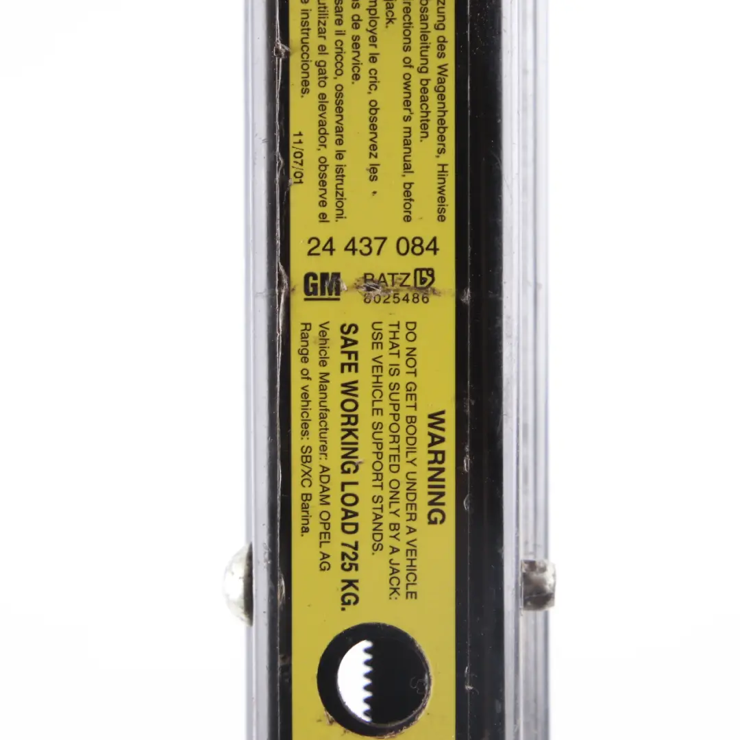 Outil Levage De Roue D'Urgence Vauxhall Corsa GM - SKU 24437084 - Numéro de pièce 24437084