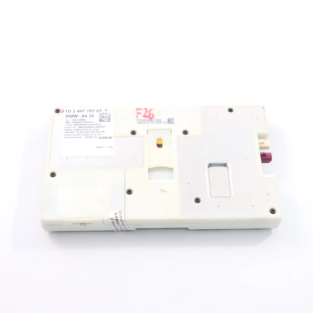 Modulo telematico Bluetooth controllo ECU per BMW G11 G30 G31 X4 F26 con numero di parte 2447787 BMW G11 G30 G31 X4 F26 Modulo telematico Bluetooth controllo ECU - SKU 2447787 - Numero di parte 2447787