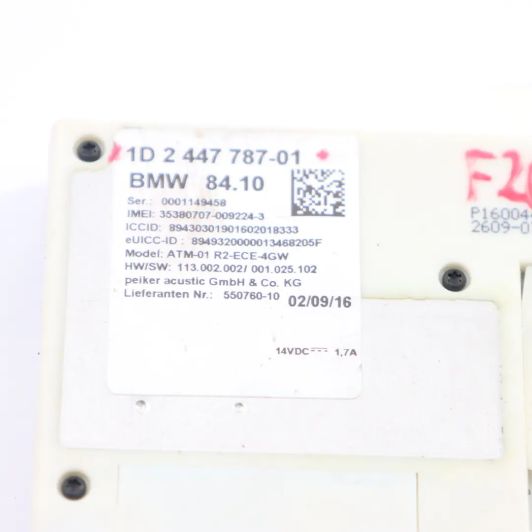 Moduł Sterownik Bluetooth Telematik do BMW G11 G30 G31 X4 F26 o numerze 2447787 BMW G11 G30 G31 X4 F26 Moduł Sterownik Bluetooth Telematik - SKU 2447787 - Numer Części 2447787