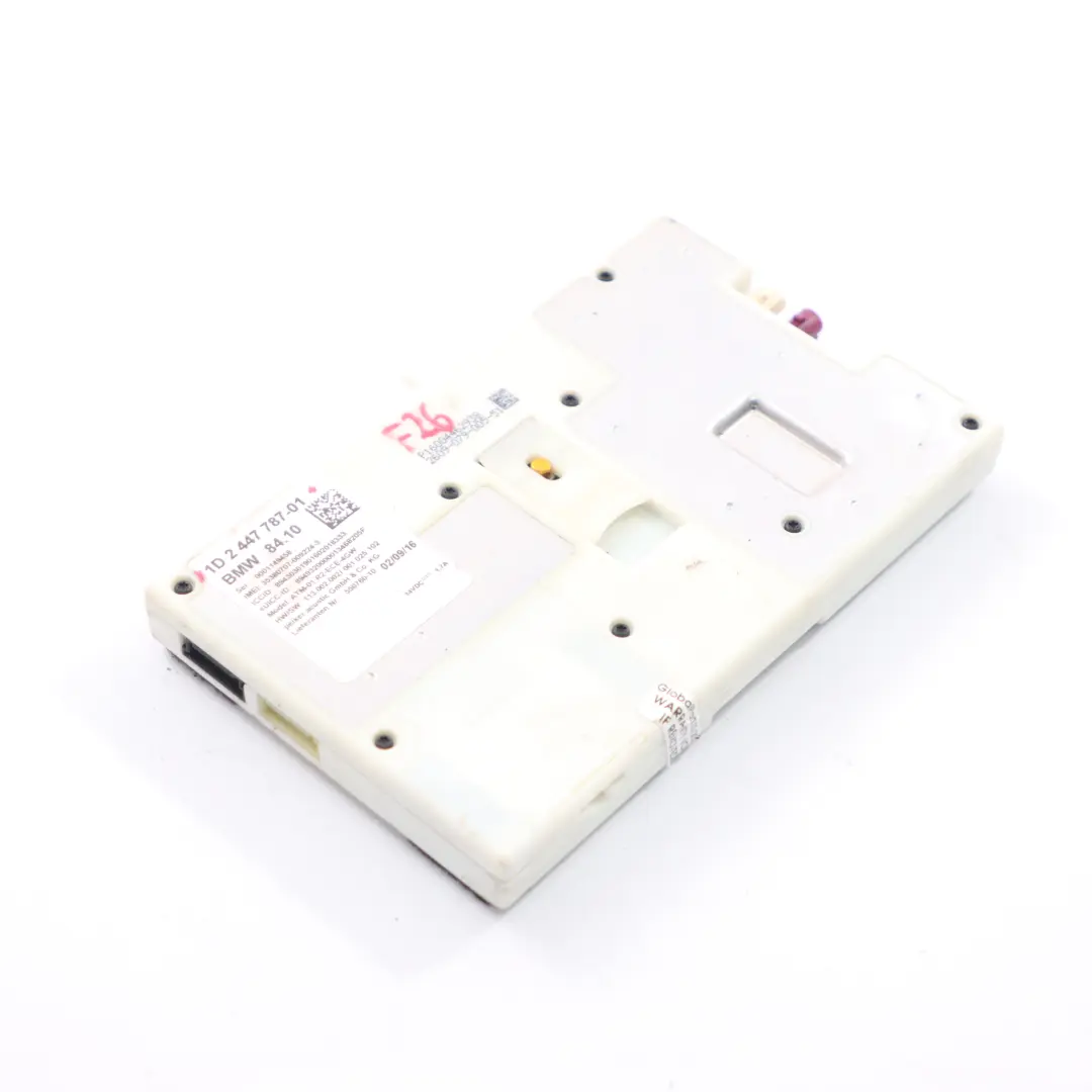 Moduł Sterownik Bluetooth Telematik do BMW G11 G30 G31 X4 F26 o numerze 2447787 BMW G11 G30 G31 X4 F26 Moduł Sterownik Bluetooth Telematik - SKU 2447787 - Numer Części 2447787