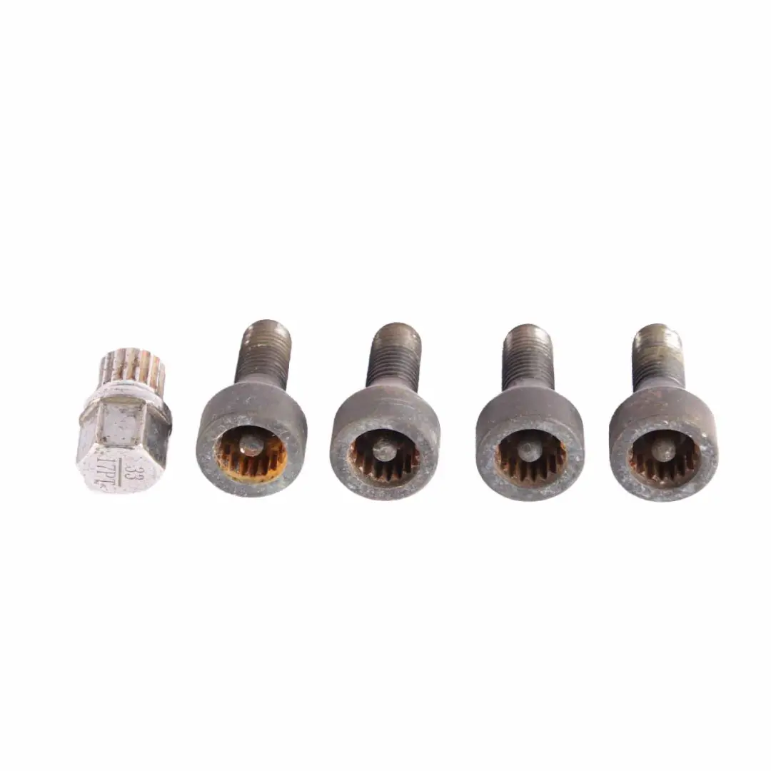 Wheel Bolt BMW E60 E84 E87 E90 Set Of Four Black With Adapter Security - SKU 2453959-3 - Part number 2453959