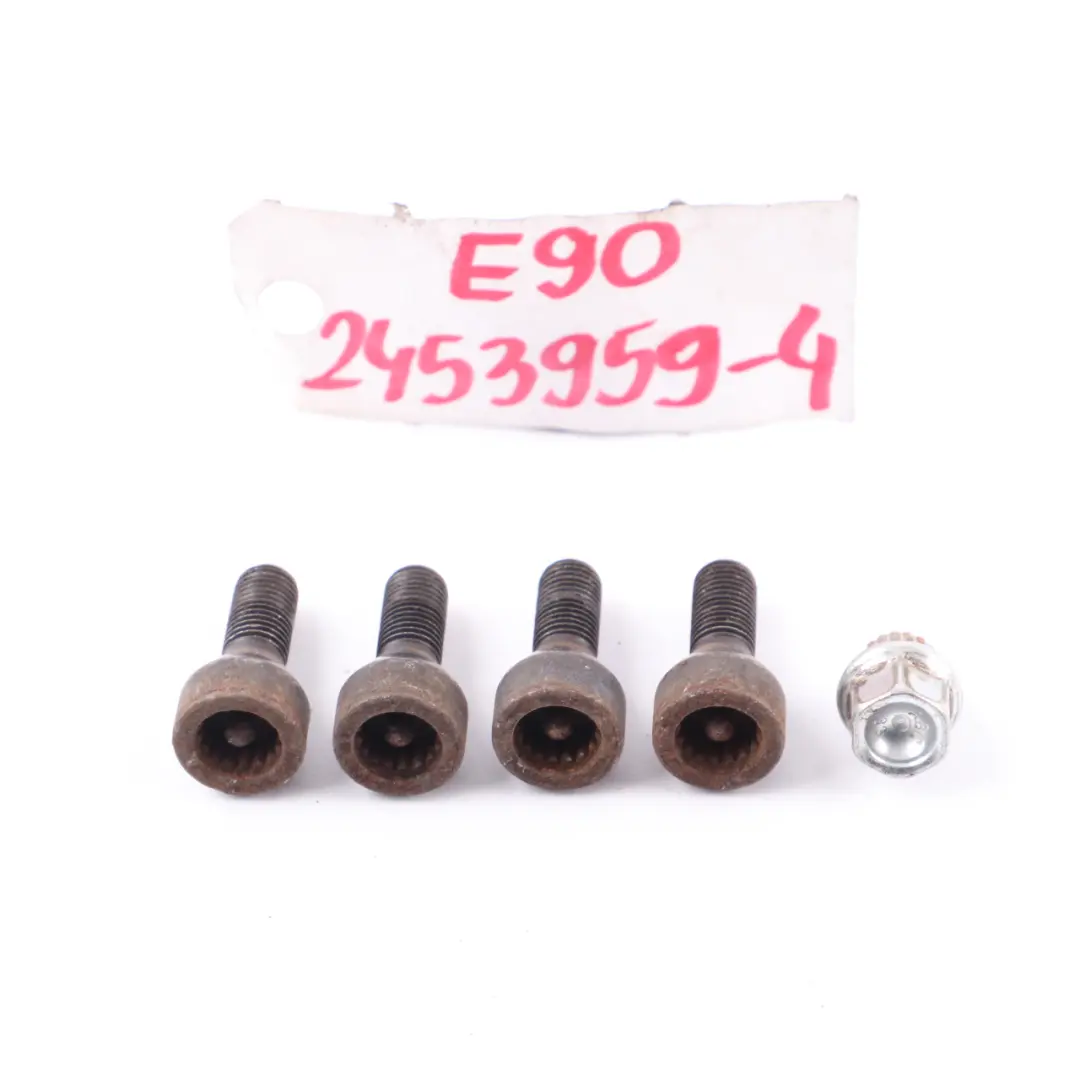 BMW E60 E84 E87 E90 Wheel Bolt Set Of Four Black With Adapter Security - SKU 2453959-4 - Part number 2453959