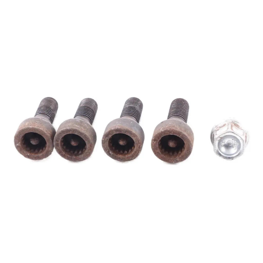 BMW E60 E84 E90 Radbolzensatz Vierfach schwarz Mit Adapter Sicherheit - SKU 2453959-4 - Teilenummer 2453959
