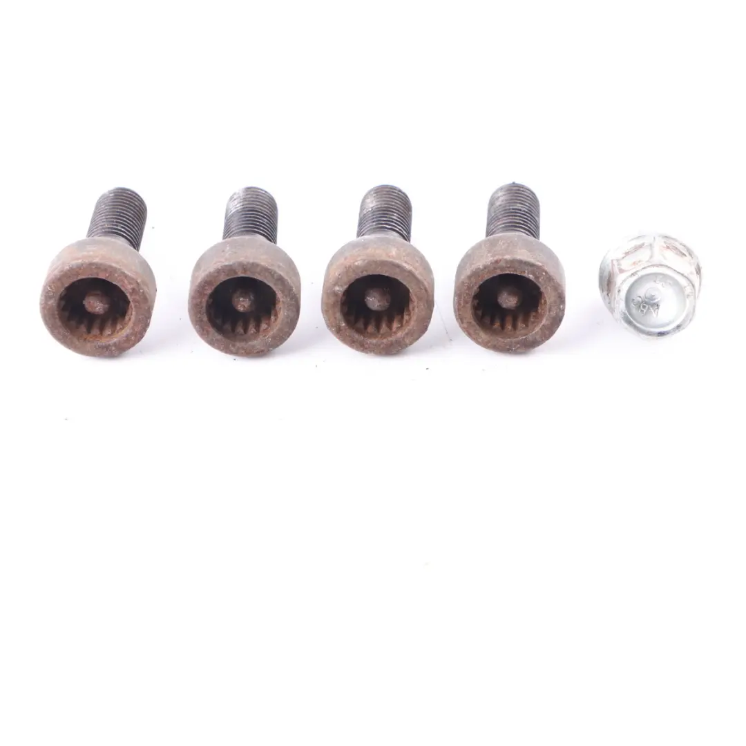 BMW E60 E84 E87 E90 Wheel Bolt Set Of Four Black With Adapter Security - SKU 2453959-4 - Part number 2453959