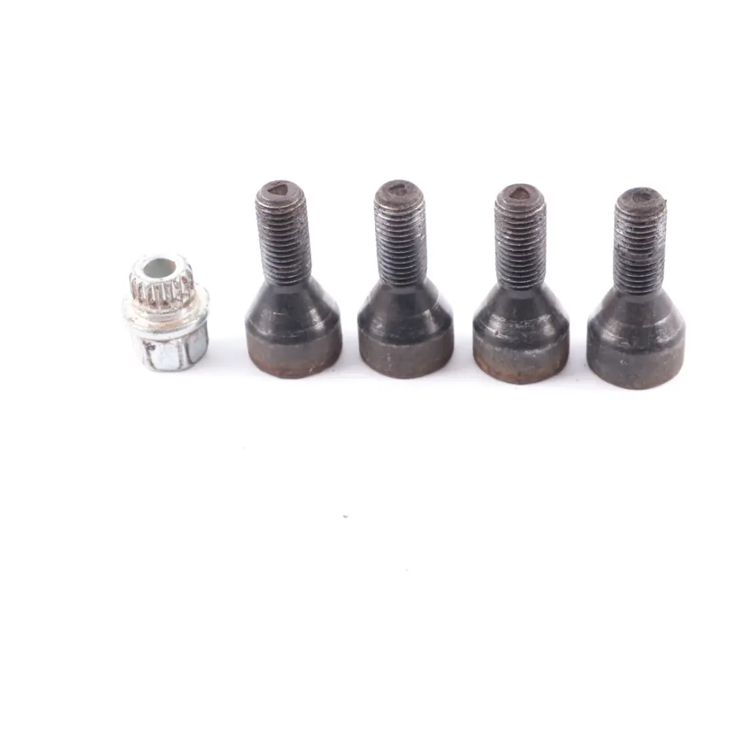 BMW E60 E84 E90 Radbolzensatz Vierfach schwarz Mit Adapter Sicherheit - SKU 2453959-4 - Teilenummer 2453959