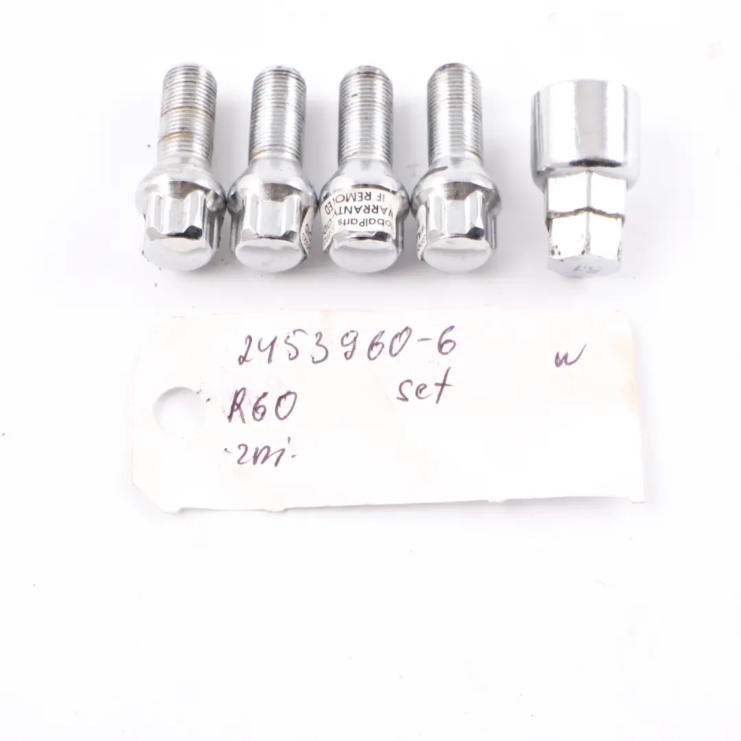 Satz Radschraubensicherung für BMW Mini Cooper One 5 R55 R56 F56 R60 R61 F60 mit Teilenummer 2453960 BMW Mini Cooper One 5 R55 R56 F56 R60 R61 F60 Satz Radschraubensicherung - SKU 2453960-6 - Teilenummer 2453960