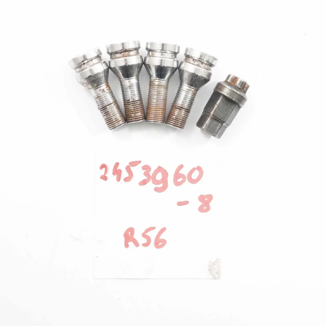 Bullone ruota Mini R56 R60 F56 bloccaggio ruota sicurezza dado set per con numero di parte 2453960 Bullone ruota Mini R56 R60 F56 bloccaggio ruota sicurezza dado set - SKU 2453960-8 - Numero di parte 2453960