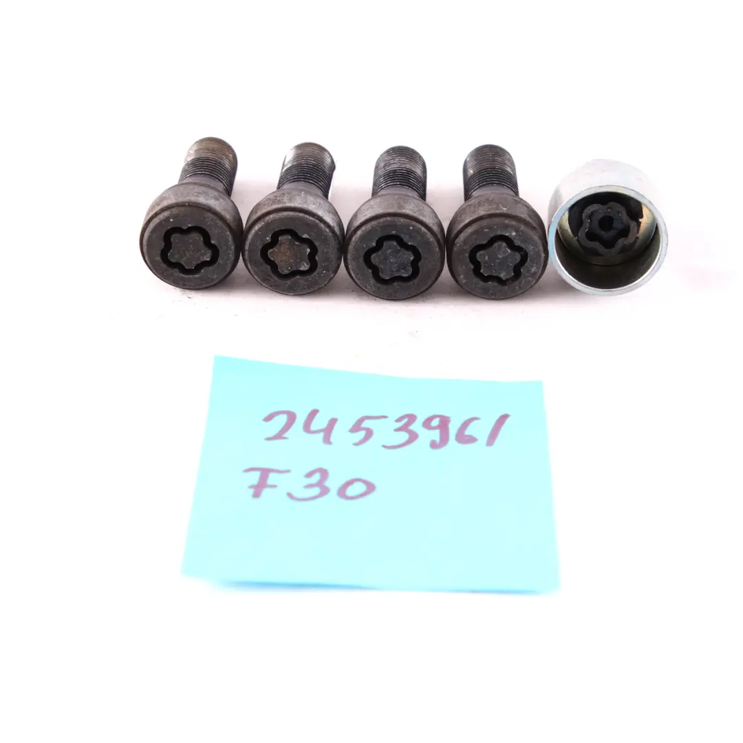BMW F20 F21 F30 F31 F33 Set Locking Wheel Bolt Locks Security Nut - SKU 2453961 - Part number 2453960
