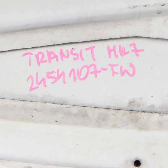 Front Hood Bonnet Trim Covering Panel Frozen White - Z2 to Ford Transit MK7 with Part number 2454107 Ford Transit MK7 Front Hood Bonnet Trim Covering Panel Frozen White - Z2 - SKU 2454107-FW - Part number 2454107