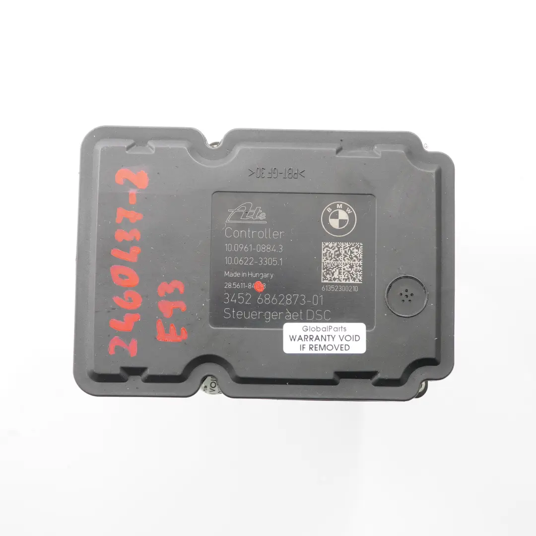  Pompe frein DSC BMW E90 E91 E92 ABS Unité freinage hydraulique 6862873 6862872 - SKU 2460437-2 - Numéro de pièce 2460437