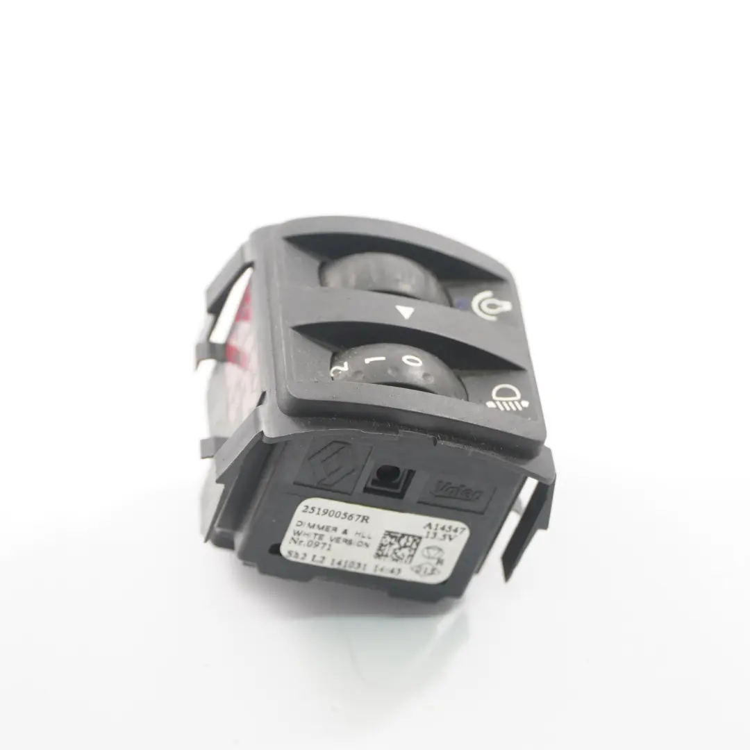 Renault Trafic Mk3 Clio Mk4 Interruptor de la luz delantera Panel - SKU 251900567R - Número de pieza 251900567R