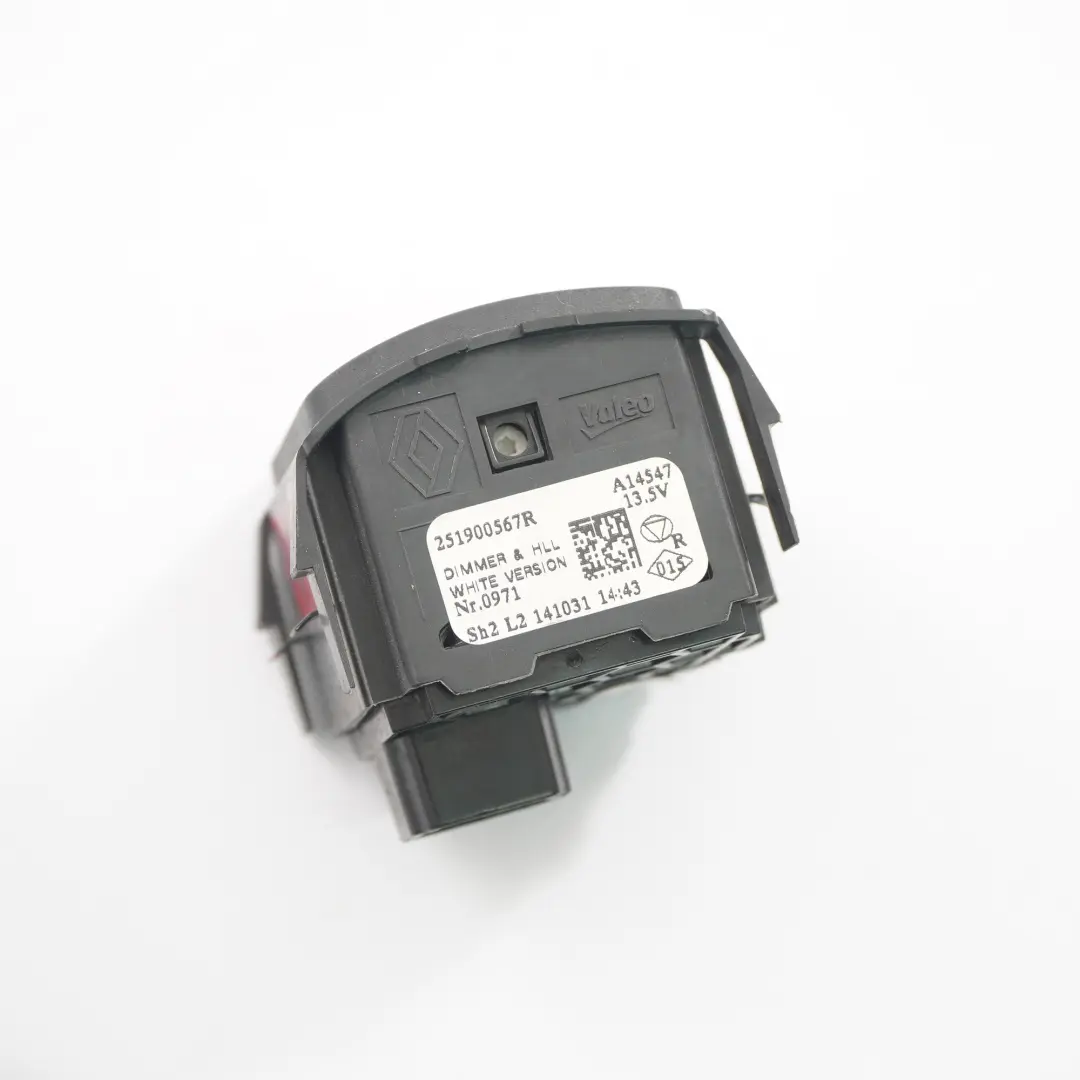 Renault Trafic Mk3 Clio Mk4 Interruptor de la luz delantera Panel - SKU 251900567R - Número de pieza 251900567R