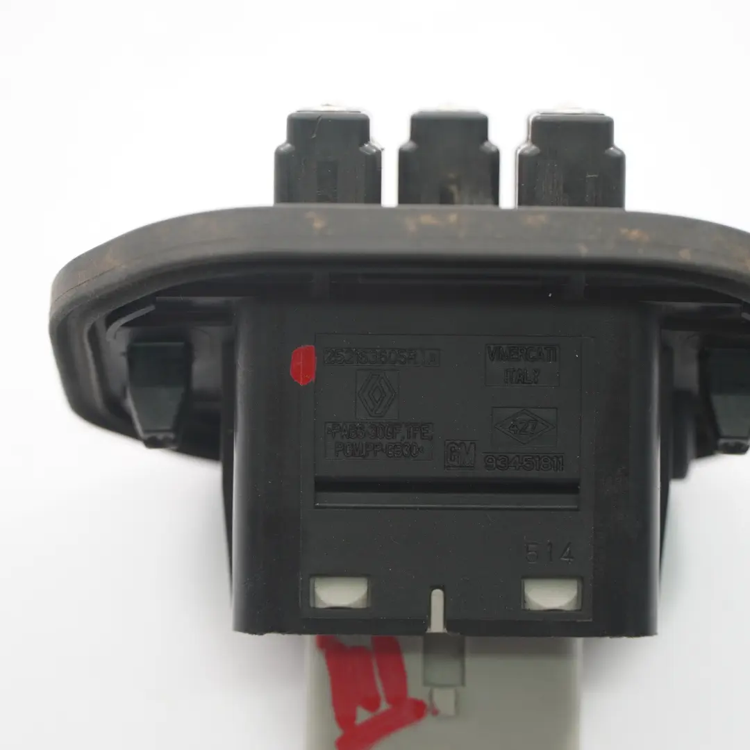 Renault Trafic III Interruptor de puerta corredera Placa Cubierta - SKU 252163605R - Número de pieza 252163605R