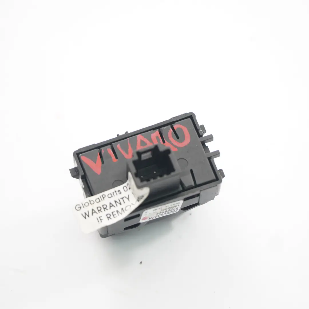 Opel Vivaro B Botón Interruptor Luneta Trasera Calefactada Desempañador - SKU 253508347R - Número de pieza 253508347R