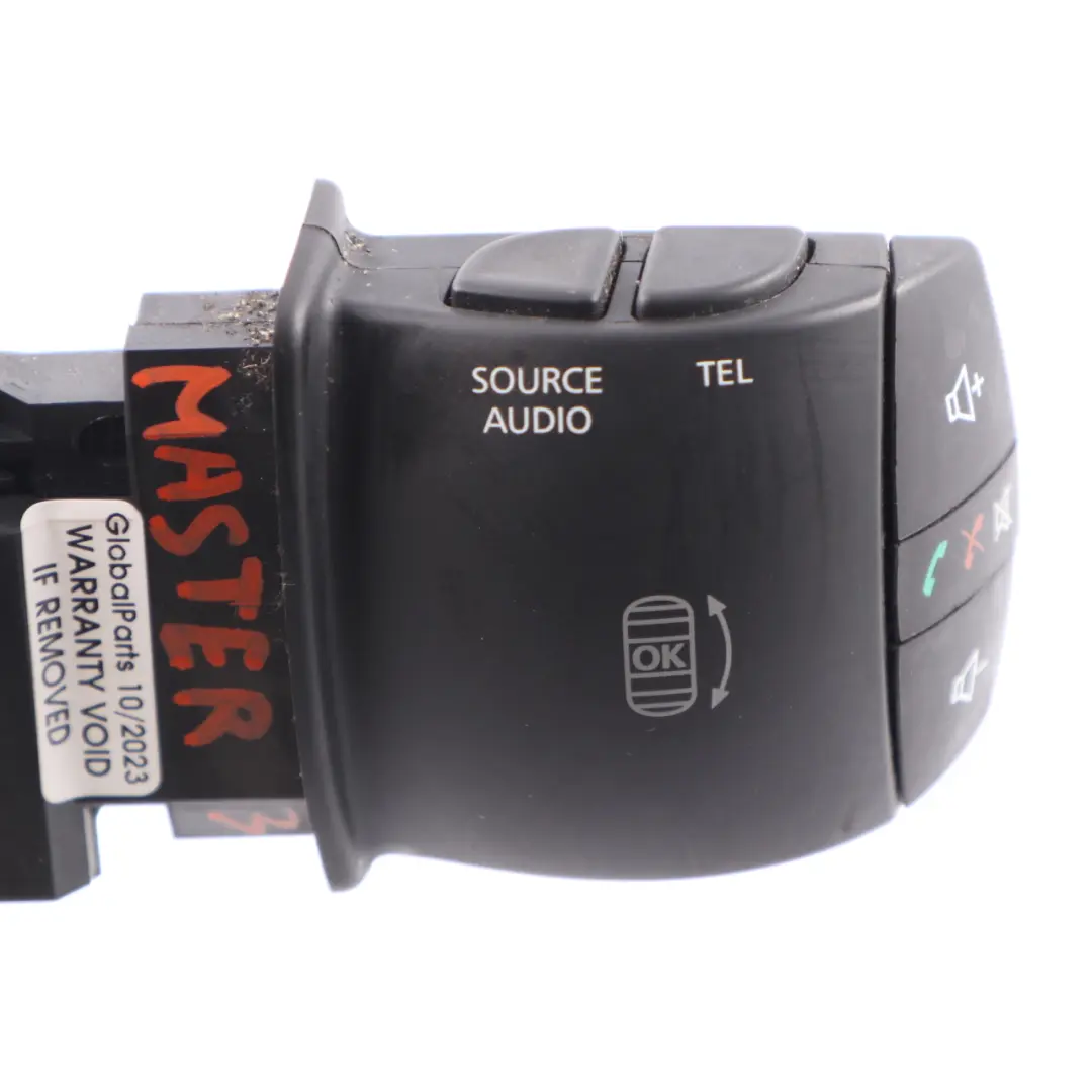 Radio Volume Control Stalk Switch Arm to Renault Master 3 with Part number 255529492R Renault Master 3 Radio Volume Control Stalk Switch Arm - SKU 255529492R - Part number 255529492R