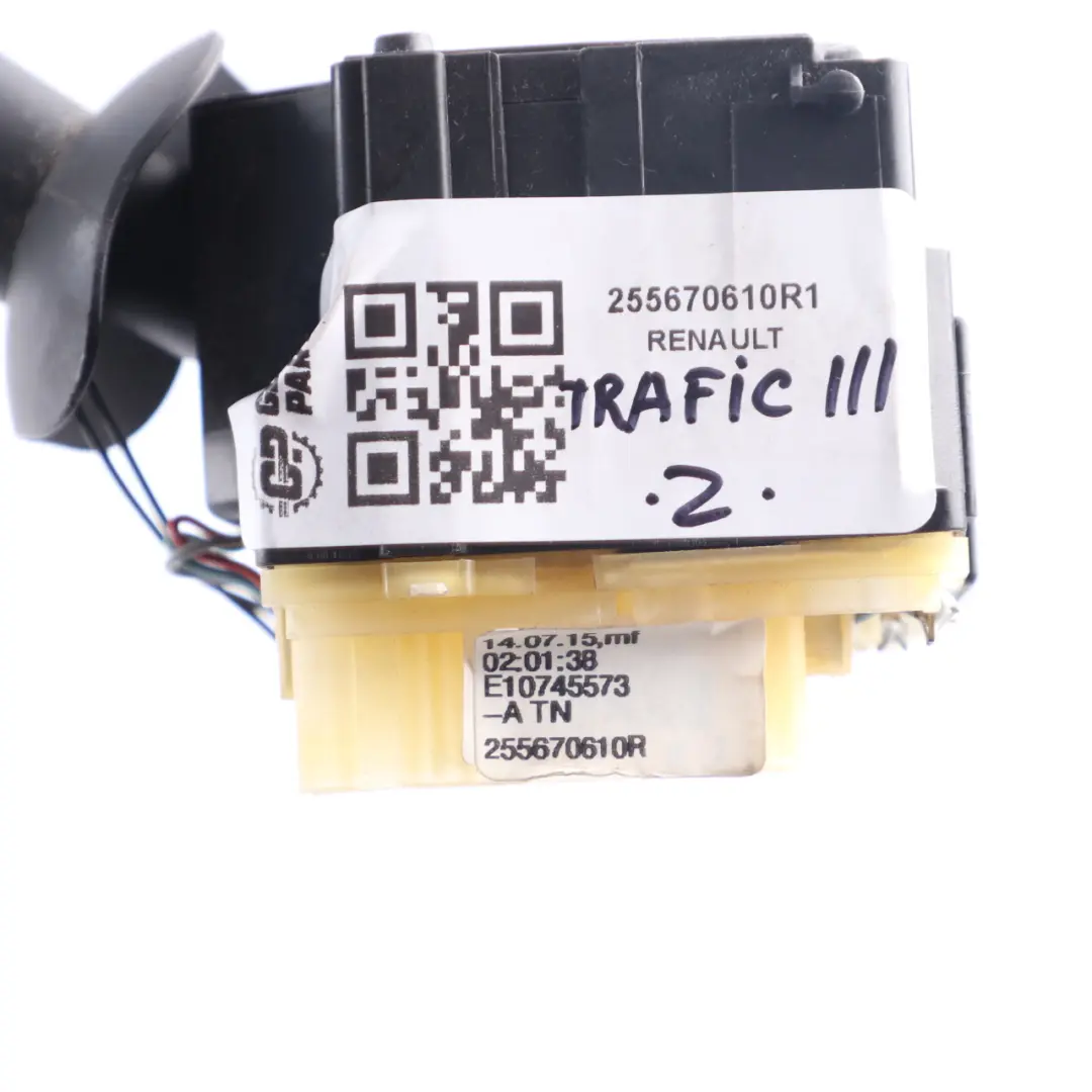 Steering Column Switch Renault Trafic 3 Wiper Stalk Control Switch to with Part number 255670610R Steering Column Switch Renault Trafic 3 Wiper Stalk Control Switch - SKU 255670610R1 - Part number 255670610R