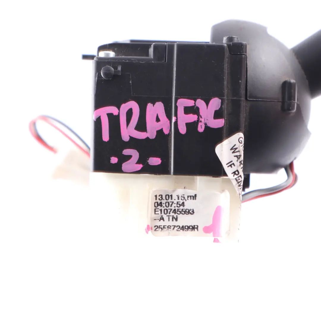 Indicator Stalk Light Switch to Renault Trafic 3 Vauxhall Vivaro B with Part number 255672499R Renault Trafic 3 Vauxhall Vivaro B Indicator Stalk Light Switch - SKU 255672499R-1 - Part number 255672499R