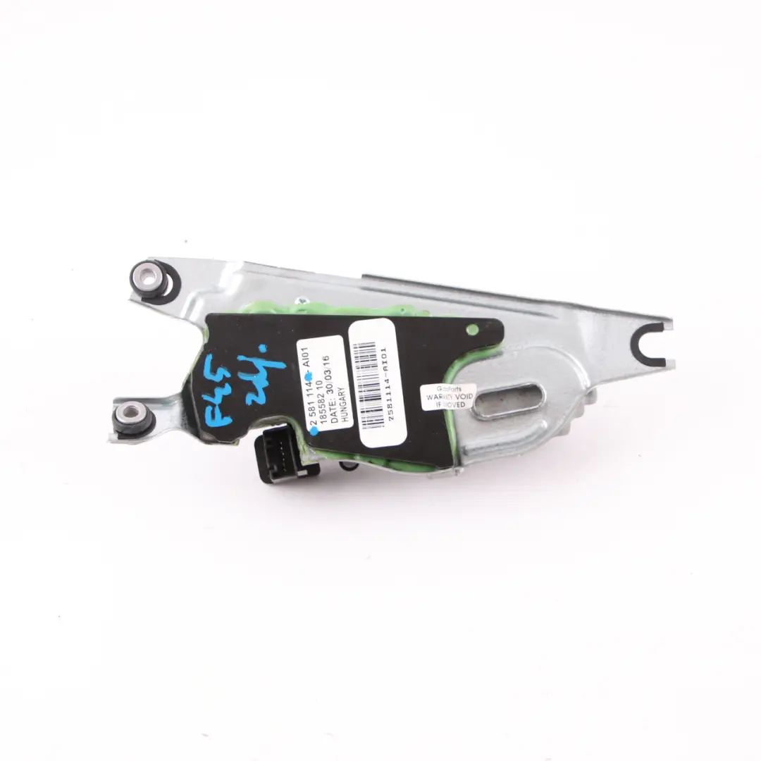 Rear Wiper Motor BMW F45 Window Pane Control Unit Trunk Lid Tailgate - SKU 2581114 - Part number 2581114