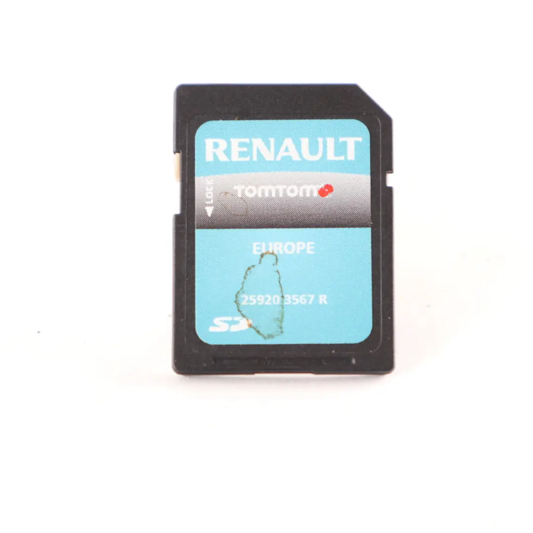 Card TomTom Map Pilot Navigation Europe to Renault SD with Part number 259203567R Renault SD Card TomTom Map Pilot Navigation Europe - SKU 259203567R - Part number 259203567R