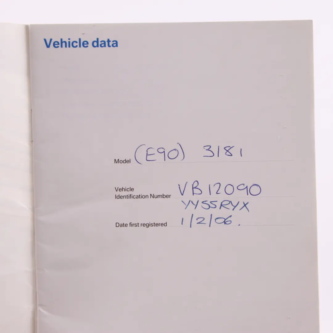 Service Booklet Owner's Handbook Pouch Case Wallet Set to BMW 3 Series E90 E91 with Part number 2600001 BMW 3 Series E90 E91 Service Booklet Owner's Handbook Pouch Case Wallet Set - SKU 2600001-1 - Part number 2600001
