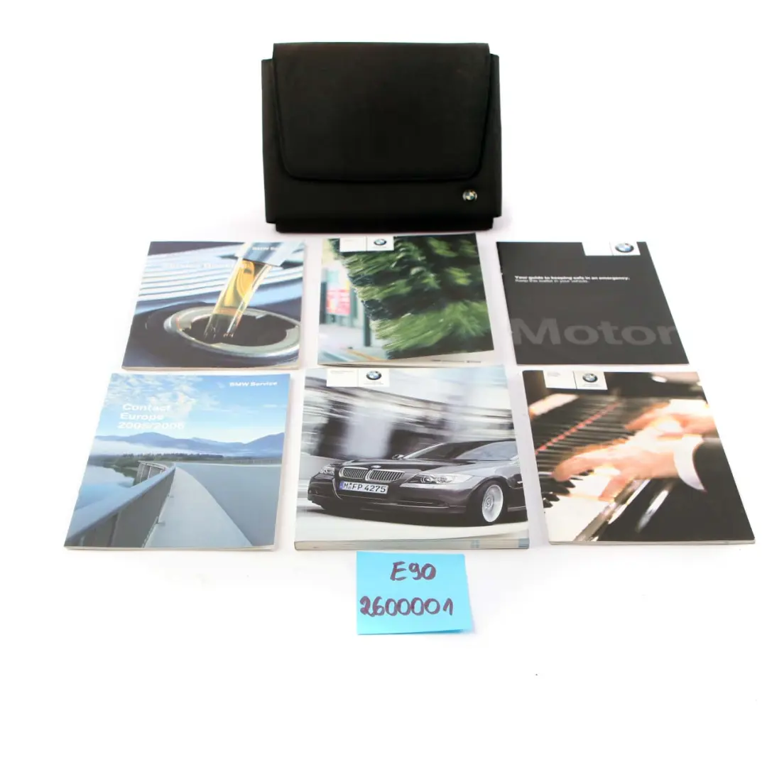 BMW 3 Series E90 E91 Service Booklet Owner's Handbook Pouch Case Wallet - SKU 2600001 - Part number 2600001