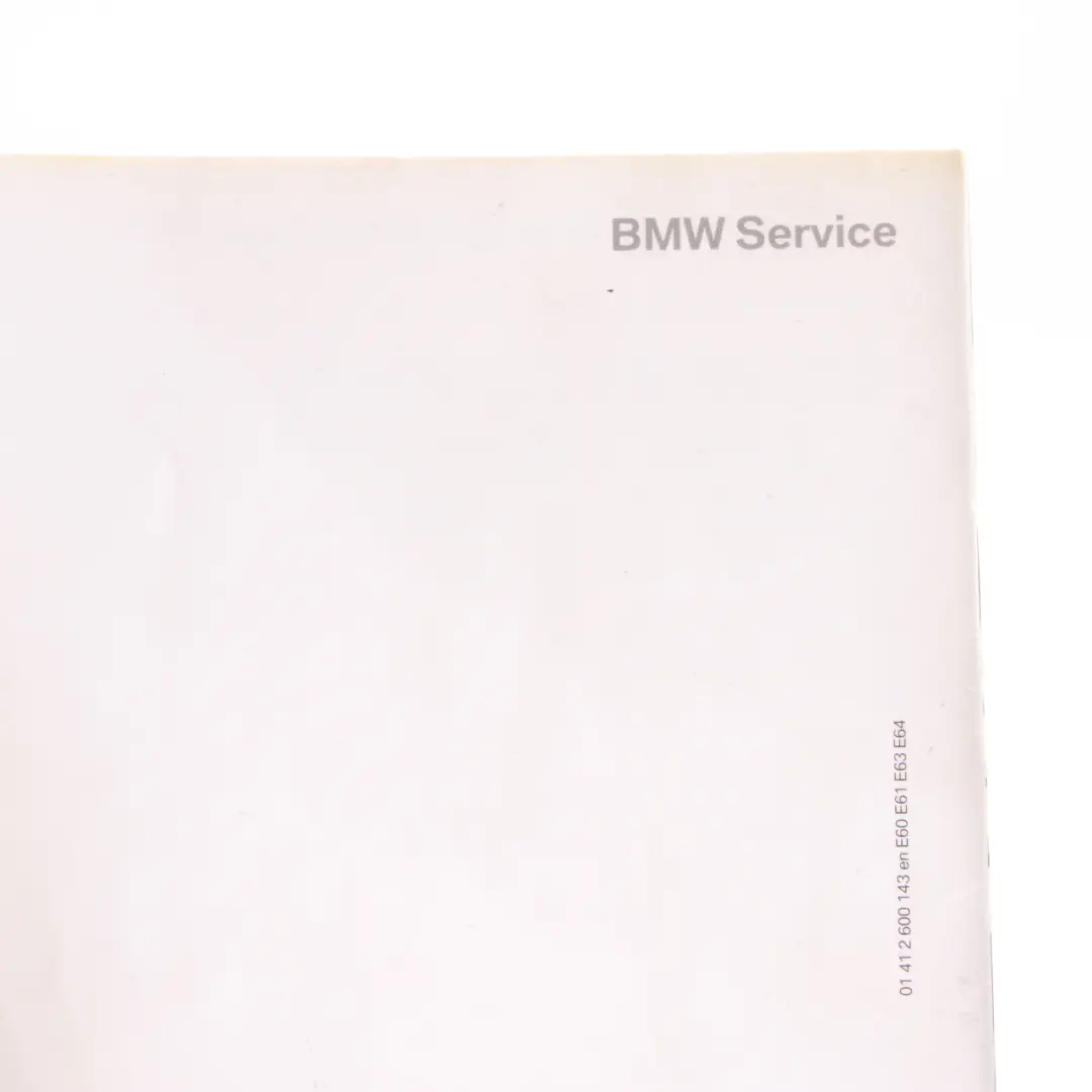 Service Booklet Service Handbook Book 03/2005-09/2006 to BMW E60 E63 with Part number 2600143 BMW E60 E63 Service Booklet Service Handbook Book 03/2005-09/2006 - SKU 2600143 - Part number 2600143