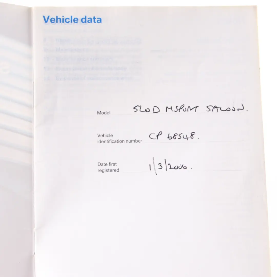 Service Booklet Service Handbook Book 03/2005-09/2006 to BMW E60 E63 with Part number 2600143 BMW E60 E63 Service Booklet Service Handbook Book 03/2005-09/2006 - SKU 2600143 - Part number 2600143