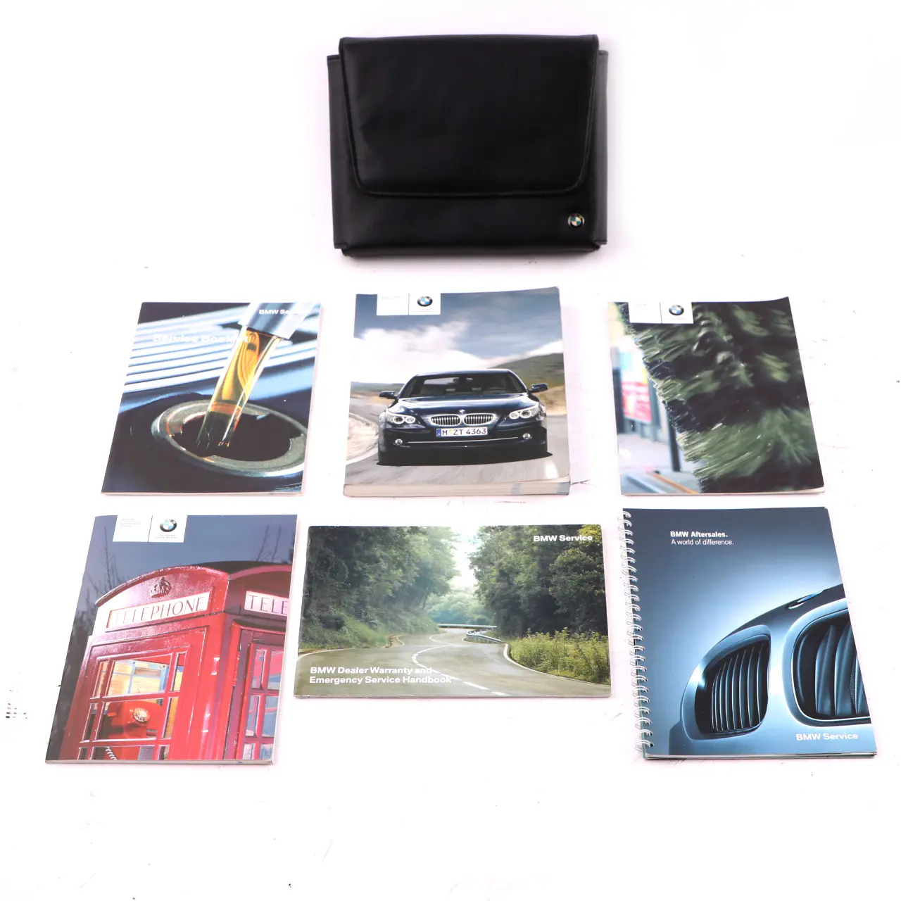 BMW 5 Series E60 E61 LCI Service Booklet Owner's Handbook Book Pouch Case Set