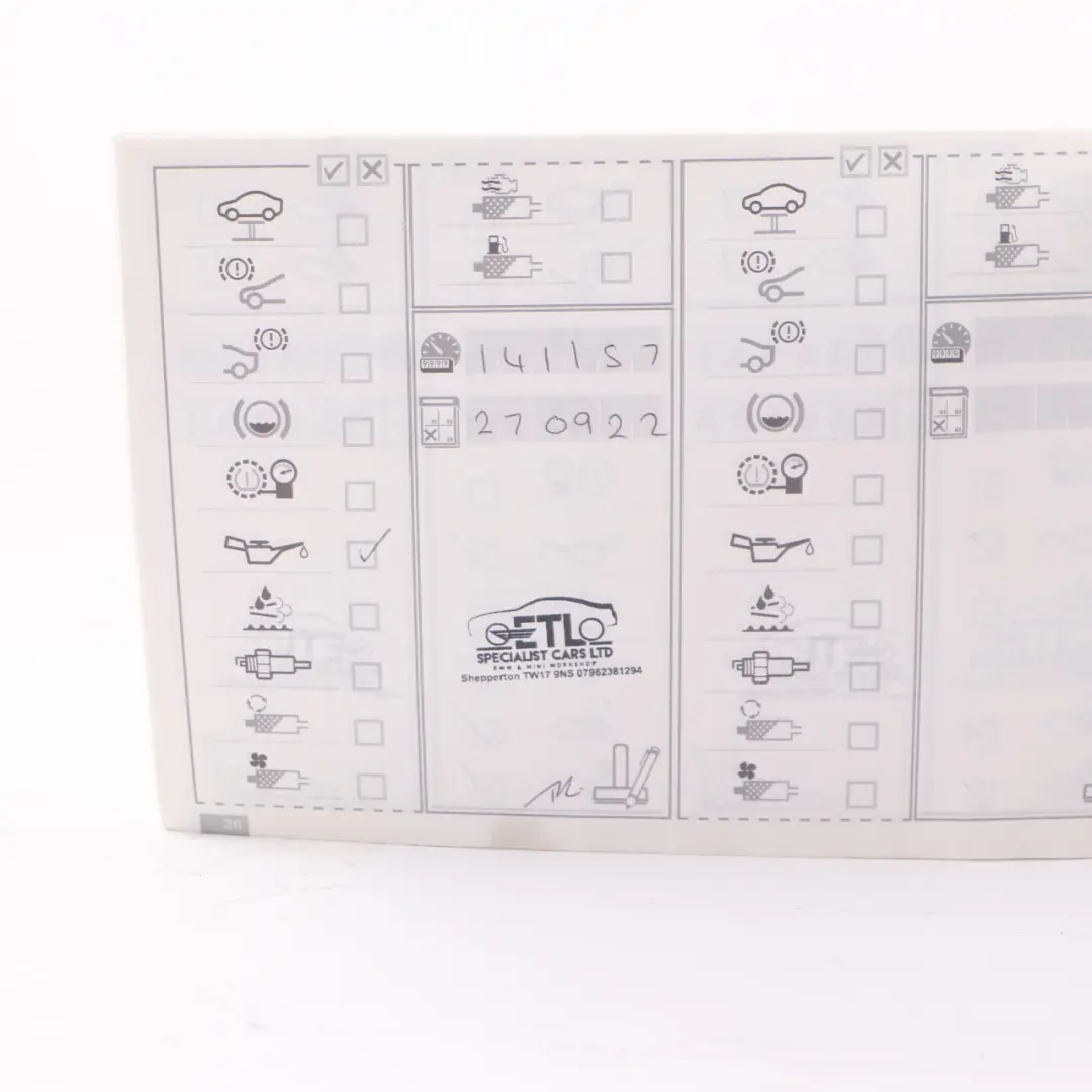 BMW 5 Series E60 E61 LCI Service Booklet Owner's Handbook Case Pouch Wallet - SKU 2600707 - Part number 2600707