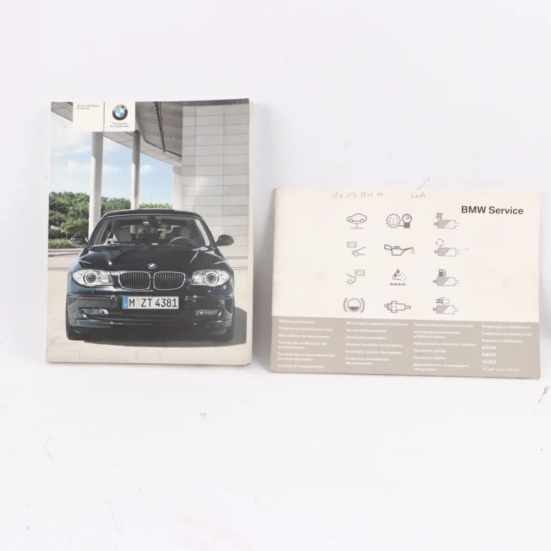 BMW E81 E87 LCI Owner's Handbook Service Booklet Case Wallet Pouch Set - SKU 2601707-2 - Part number 2601707