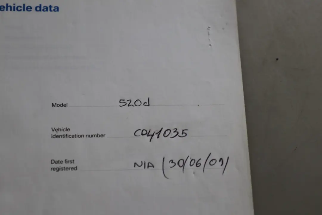 BMW 5 Series E60 E61 LCI Owner's Handbook Case Pouch Wallet - SKU 2602158 - Part number 2602158