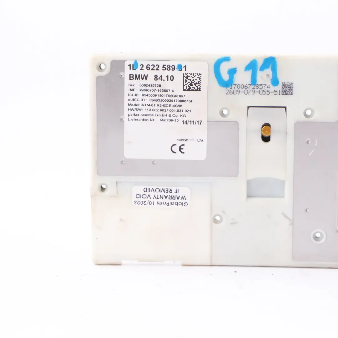 Telematics Module BMW G11 G20 G30 Bluetooth Telephone Control Unit to with Part number 2622589 Telematics Module BMW G11 G20 G30 Bluetooth Telephone Control Unit - SKU 2622589 - Part number 2622589