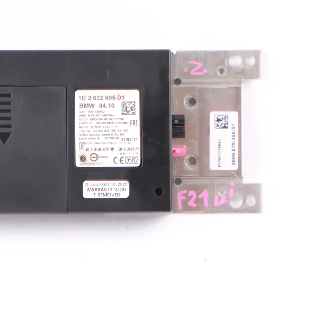  Telematikmodul BMW F20 F21 Bluetooth Teleservices GPS Steuergerät - SKU 2622605 - Teilenummer 2622605