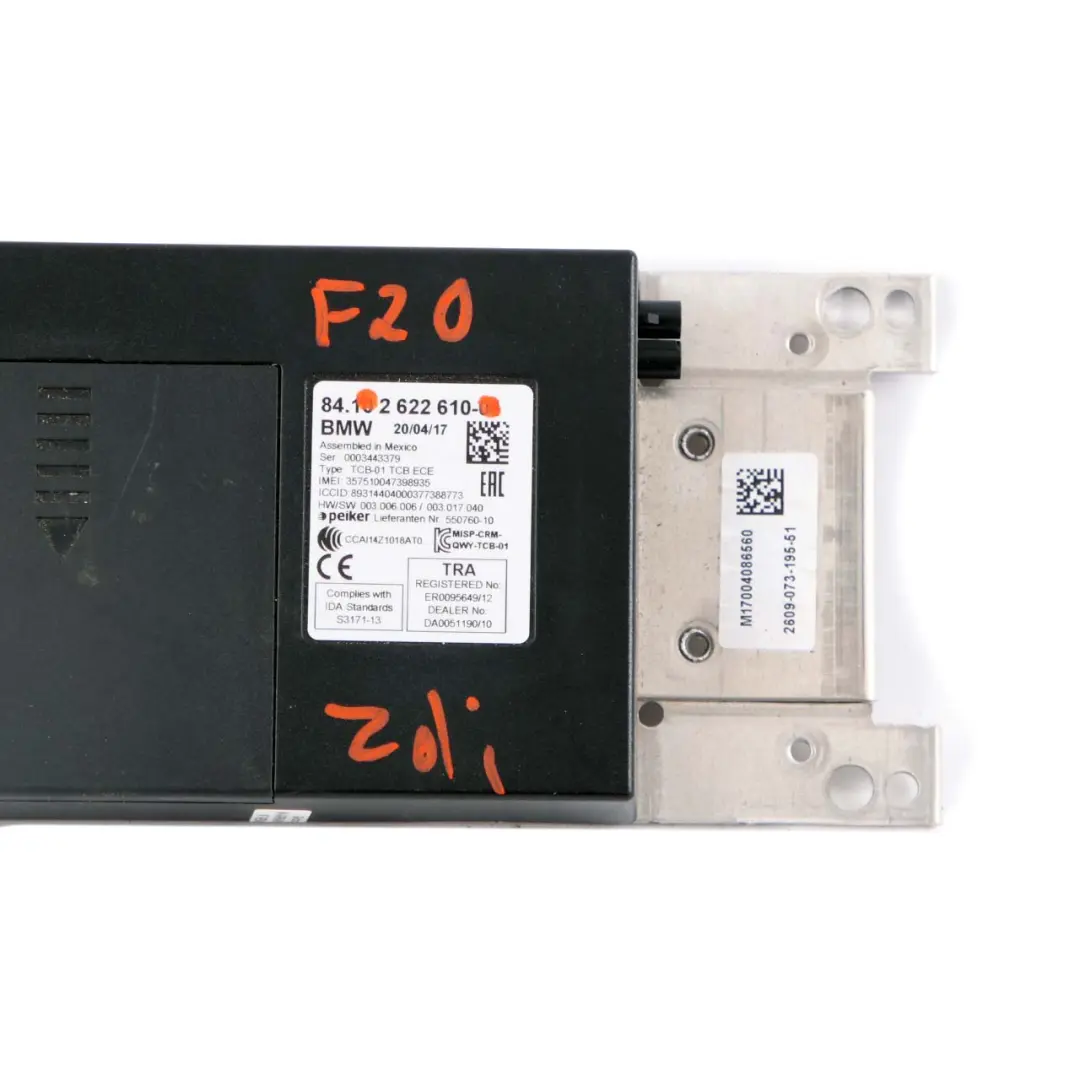  Módulo Bluetooth BMW F10 F20 F23 F30 Teleservices GPS Telematics Control - SKU 2622610 - Número de pieza 2622610