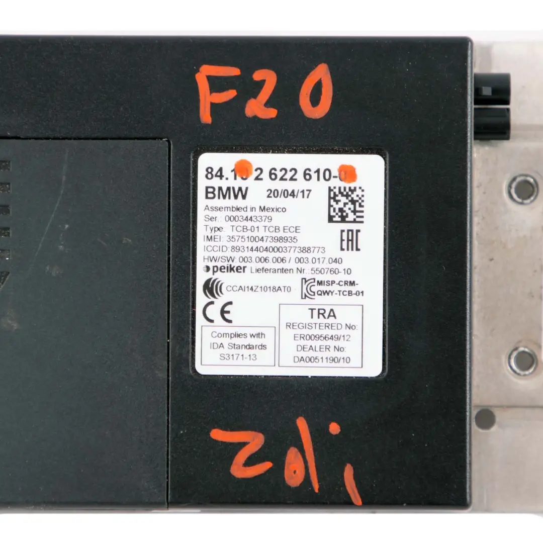 Bluetooth Modul BMW F10 F20 F23 F30 Teleservices GPS Telematik Steuerung für mit Teilenummer 2622610 Bluetooth Modul BMW F10 F20 F23 F30 Teleservices GPS Telematik Steuerung - SKU 2622610 - Teilenummer 2622610