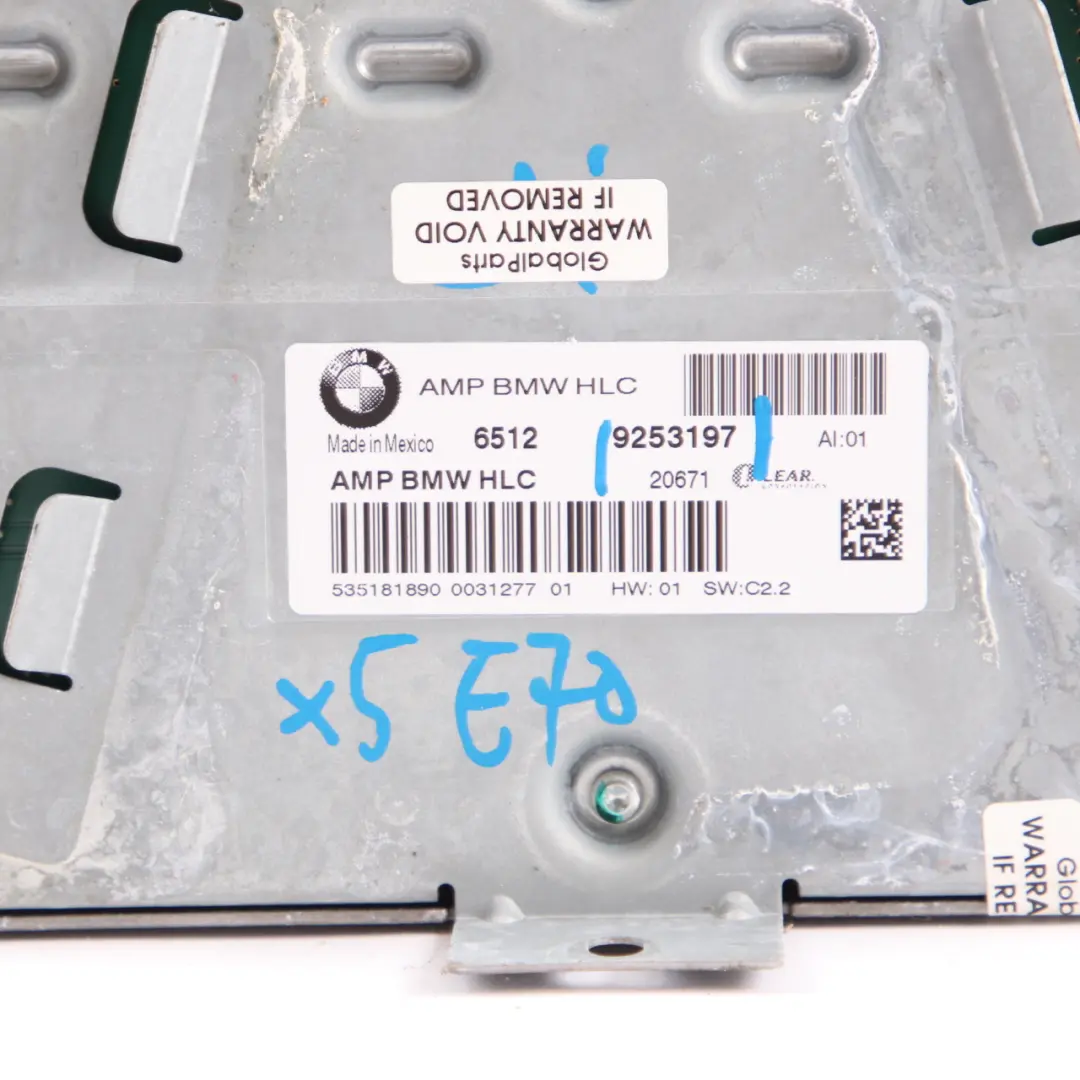Audio Amplifier HiFi Stereo Sound System Booster Control Unit 9253197 to BMW X5 E70 with Part number 2622681 BMW X5 E70 Audio Amplifier HiFi Stereo Sound System Booster Control Unit 9253197 - SKU 2622681 - Part number 2622681