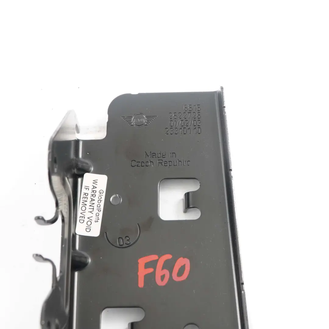 Holder ATM Bracket Unit Rear Right O/S to Mini F55 F60 with Part number 2622726 Mini F55 F60 Holder ATM Bracket Unit Rear Right O/S - SKU 2622726 - Part number 2622726