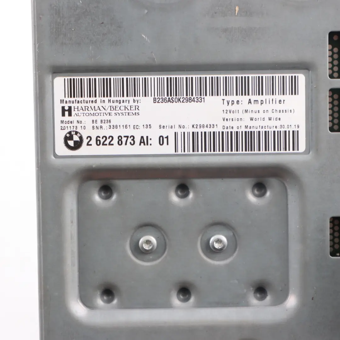 Audio Amplifier BMW G30 Harman Kardon Surround Sound System Top Hifi to with Part number 2622873 Audio Amplifier BMW G30 Harman Kardon Surround Sound System Top Hifi - SKU 2622873 - Part number 2622873
