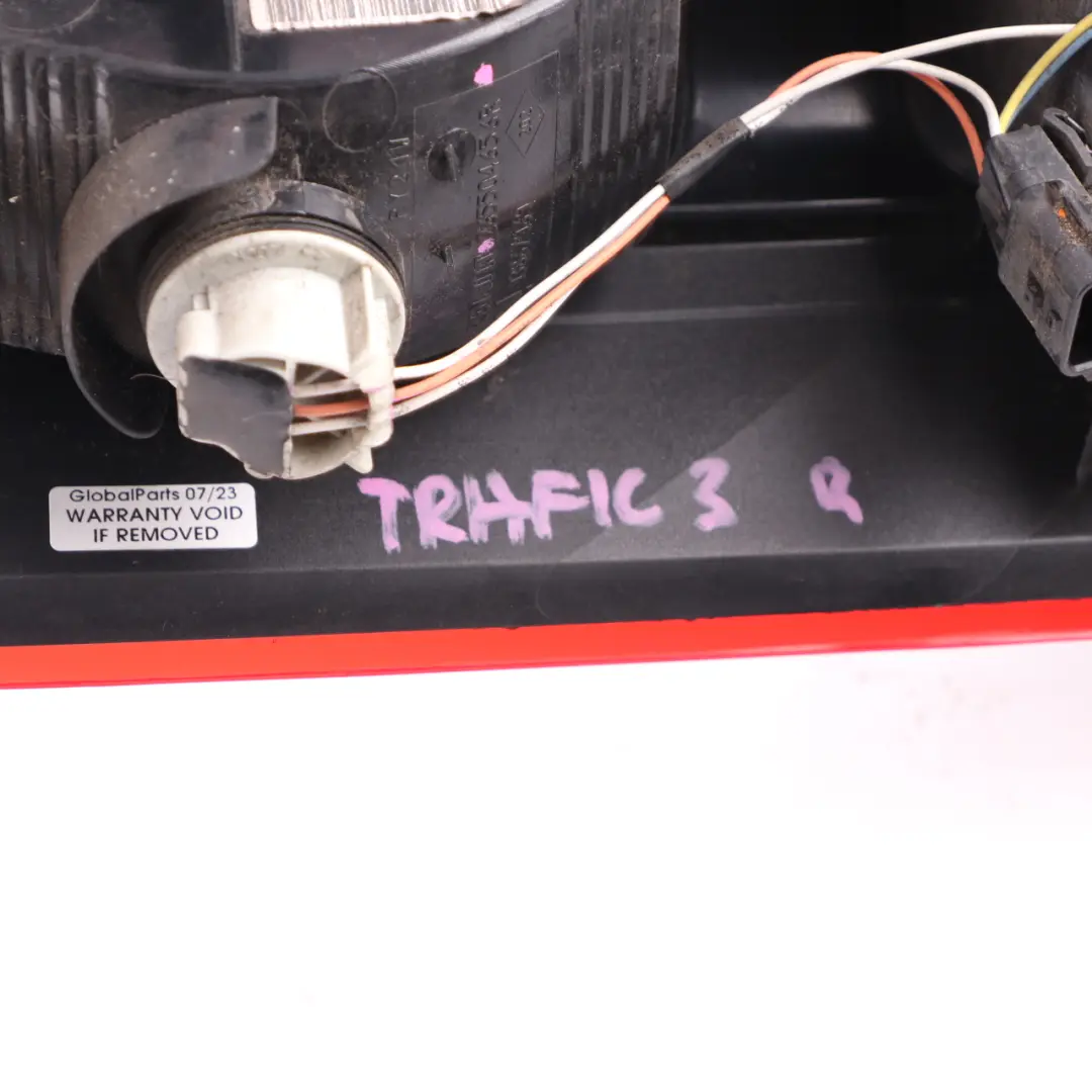 Lamp Renault Trafic 3 Vauxhall Vivaro B Right O/S Tail Light to Rear with Part number 265504656R Rear Lamp Renault Trafic 3 Vauxhall Vivaro B Right O/S Tail Light - SKU 265504656R - Part number 265504656R