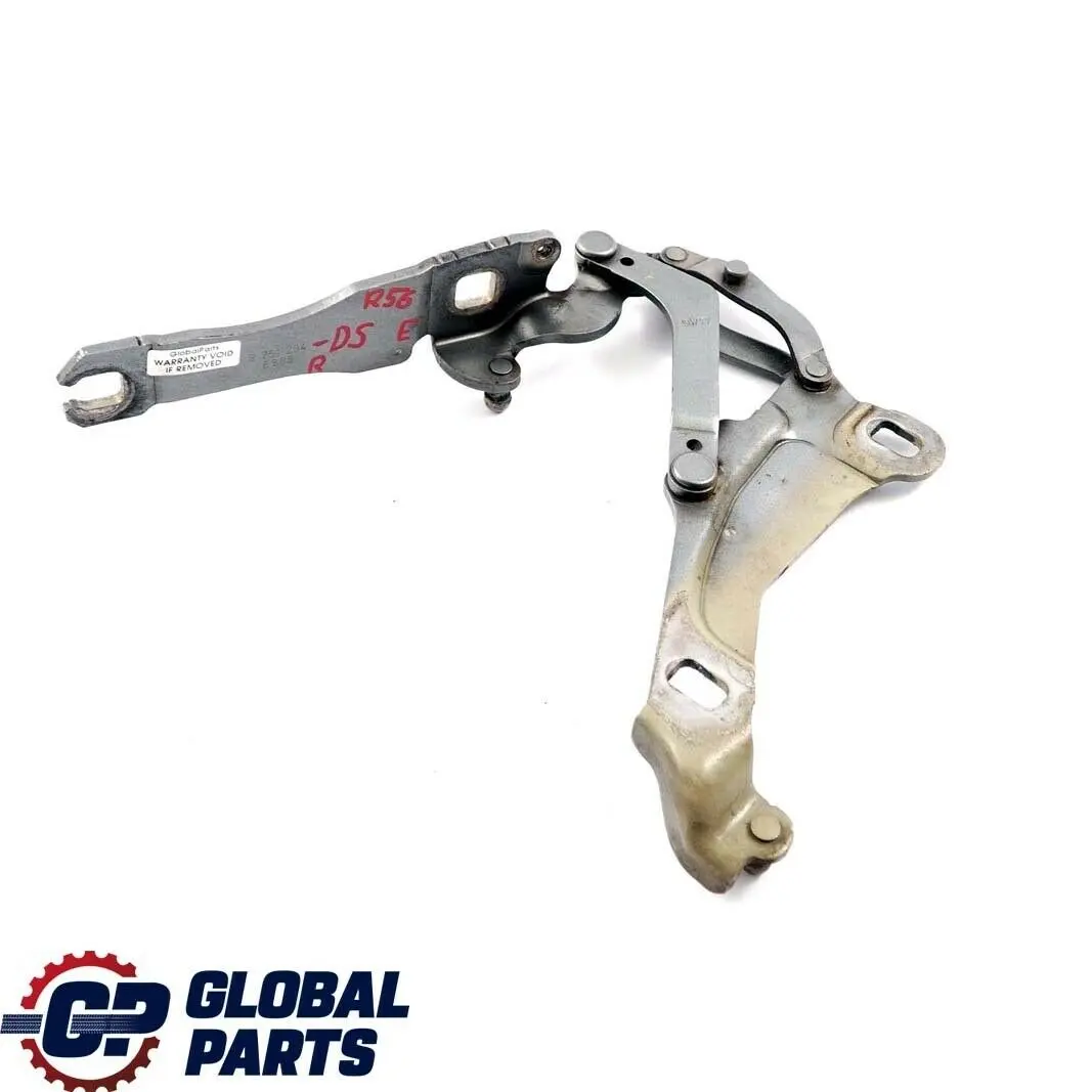 Cardine Lembo Anteriore Destra Scuro Argento 2751204 per Mini R55 R56 R57 con numero di parte 7211640 Mini R55 R56 R57 Cardine Lembo Anteriore Destra Scuro Argento 2751204 - SKU 2751204-DS - Numero di parte 7211640