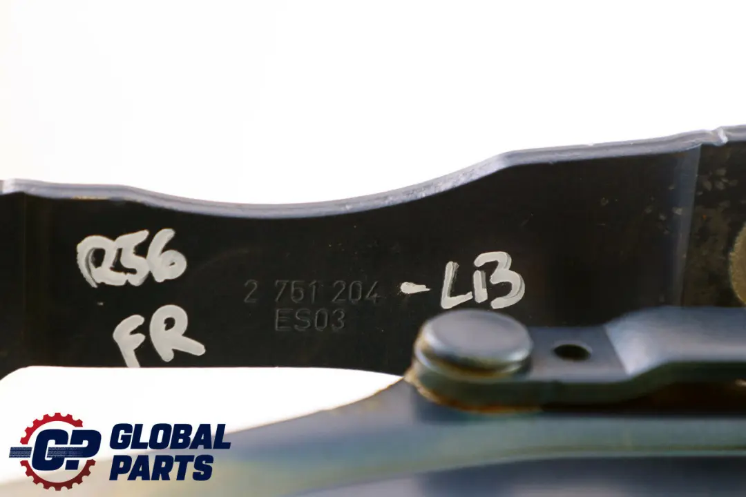 Front Right Hood Bonnet Hinge Lightning Blue O/S to BMW Mini Cooper R55 R56 with Part number 2751204 BMW Mini Cooper R55 R56 Front Right Hood Bonnet Hinge Lightning Blue O/S - SKU 2751204-LB - Part number 2751204