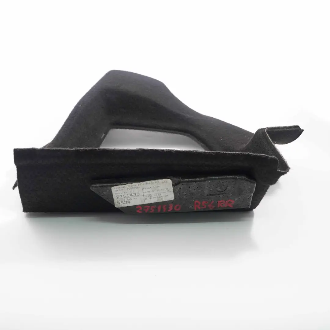 Cubremaletero Trasero Derecho Cubremaletero Lateral para Mini R56 con número de pieza 2751430 Mini R56 Cubremaletero Trasero Derecho Cubremaletero Lateral - SKU 2751430-1 - Número de pieza 2751430