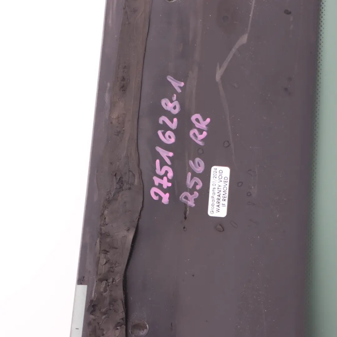 Mini Cooper One R56 Quarter Side Window Glass Tinted Black Rear Right O/S - SKU 2751628-1 - Part number 51372751628