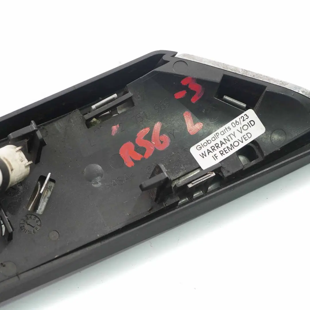 Indicateur latéral direction chromé gauche pour Mini Cooper S R55 R56 R57 à propos du numéro de pièce 2751969 Mini Cooper S R55 R56 R57 Indicateur latéral direction chromé gauche - SKU 2751969-3 - Numéro de pièce 2751969